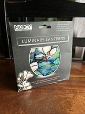 Modgy Luminary Lanterns Lois C. Tiffany Magnolia Landscape Floating LED Candles