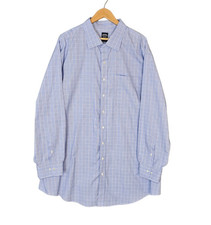 Brooks Brothers Mens 20 36/37 Dress Shirt Non Iron Supima Cotton Stretch Blue