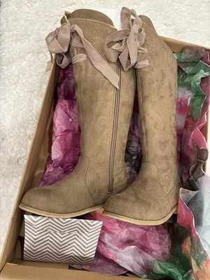 Joyfolie Lacey Boot In Tan Size Girls 9 New In Box Tan