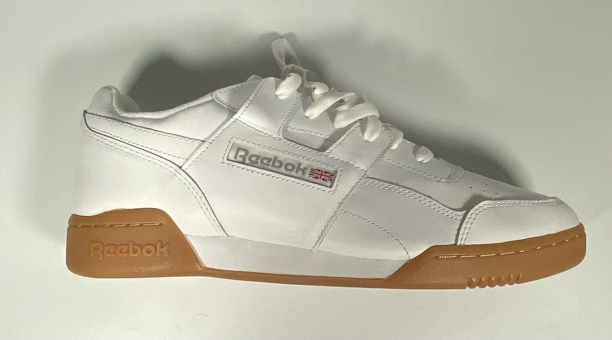 Reebok Workout Plus CN2126 Men\'s White Gum Leather Low Top Sneaker Shoes Size 11 Reebok Workout Plus Women main image 3