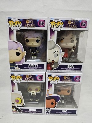 Funko Pop Owl House: Amity #1549, Eda #1550, King #1551 & Luz #1552 Complete Set