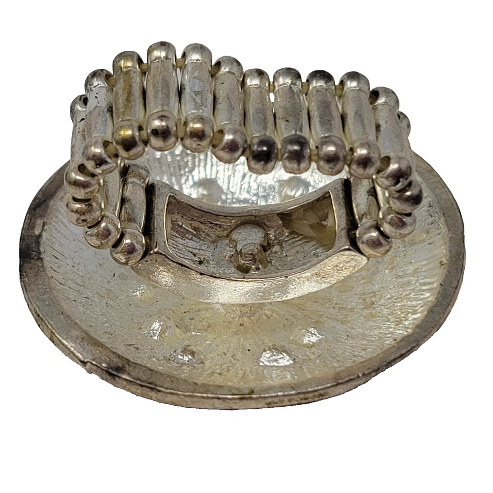 Adorno de Navidad Anillo Elástico Estrás Esmalte Rojo Redondo 1 1/2" Foto 2 de 4