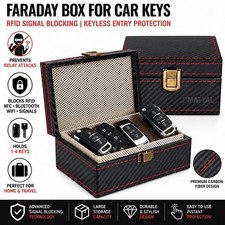 Faraday Box for Car Keys RFID Signal Blocking Case Keyless Entry Protection