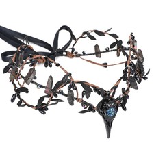 Black Elf Witch Crown - Gothic Crystal Cirlet Raw Quartz Headband Dark Raven ...