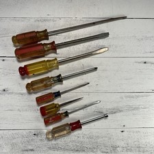 Vintage Sears Craftsman Screwdriver Lot Flat Head Phillips Head USA