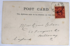 Br. P.O. Shanghai, CN--Ms. Rosie Gibson, Holloway, UK/AU PC/Red, 4-C. HK/1907