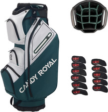Lightweight 14-Way Golf Cart Bag with Cooler, Rain Cover Headcovers
