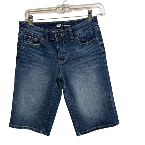 Gap Womens Bermuda Medium Wash Jeans Shorts Size 0/25