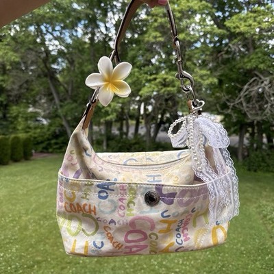 Super Cute Y2k Pastel Scribble Graffiti Vintage Coach Bag Purse