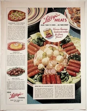 Libby's Meats Magazine Ad 1937 Vienna Sausage Potato-Ball Salad