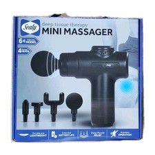 Sealy Deep Tissue Mini Massage Gun With Four Heads And Six Speeds NEW Unopened