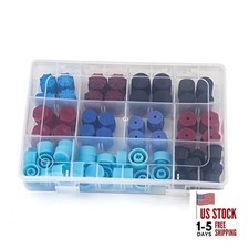 77PCs Car Auto R134a AC A/C System Valve Core Dust Caps Set Air Seal Air