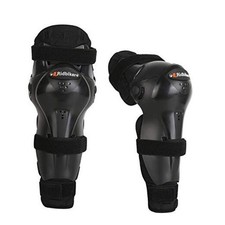 Kids Dirt Bike Gear Knee Shin Guard Pads, Anti-Slip Adjustable Black