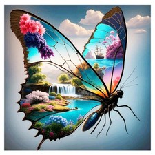 Diamond Painting Kits for Adults, 5D DIY Butterfly Diamond Art Kits for Beginner