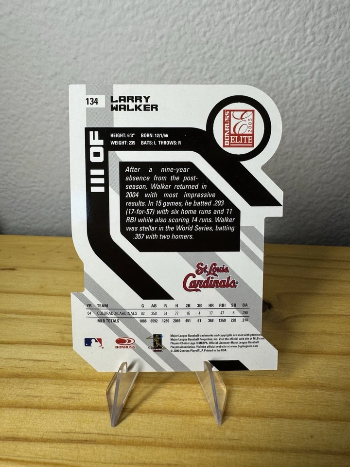 2005 Donruss Elite Larry Walker #134 Status /33 St. Louis Cardinals HOF - Image 2 of 2