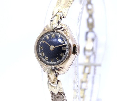 Ladies Vintage MALDEN CXSTF SWISS 17 Jewel RXG Hand Winding 10k RGP Mesh Watch - Picture 2 of 11