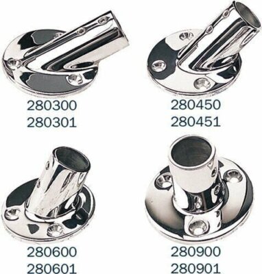 Round Rail Bases Stainless Fastener 1/4 in. FH | eBay