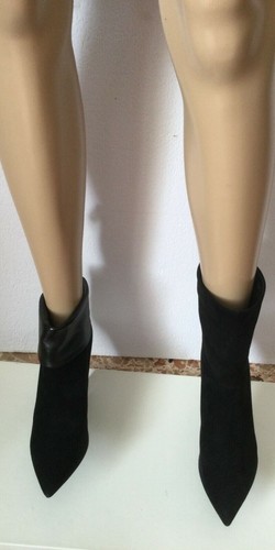 Veloursleder Boots Sportmax Frau, Black Farbe Größe It 39 US 9 UK 6 Staubtücher - Bild 2 von 11