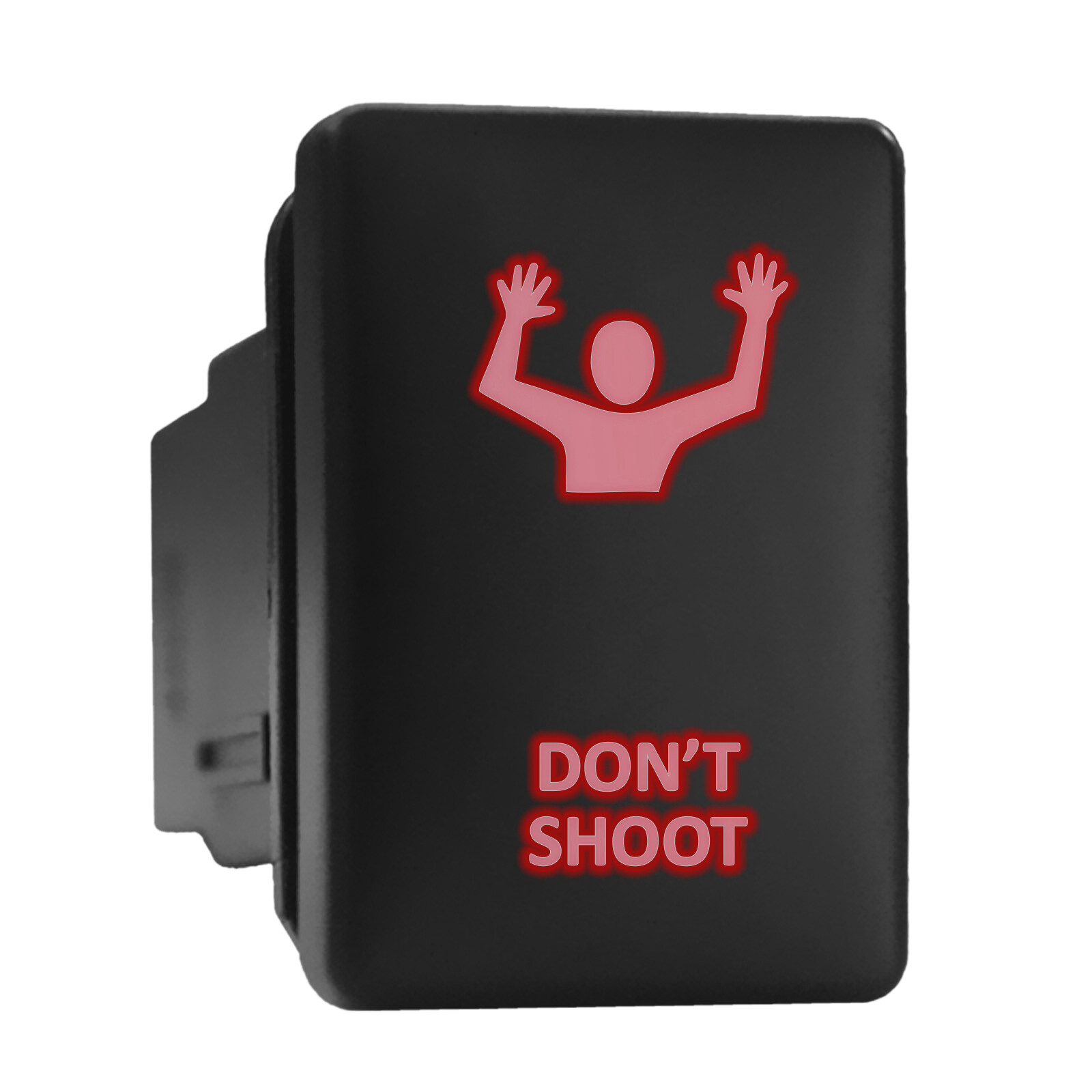 Red Backlit Dont Shoot Short Push Switch 1.28x0.87in Fits Toyota