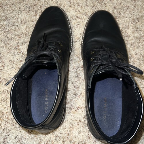Cole Haan Grand OS Nathan Chukka Boots Men's Black Leather Shoes Size 9.5 M - Bild 4 von 7