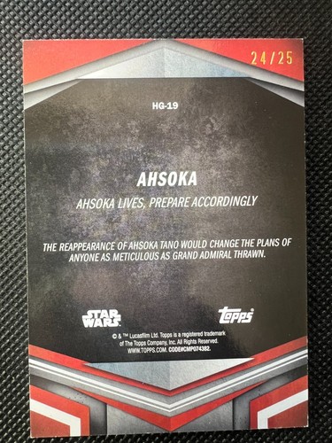 Grand Admiral Thrawn Canvas 24/25 ๐ฅ 2024 Topps Star Wars Masterwork HG-19 - Picture 2 of 2