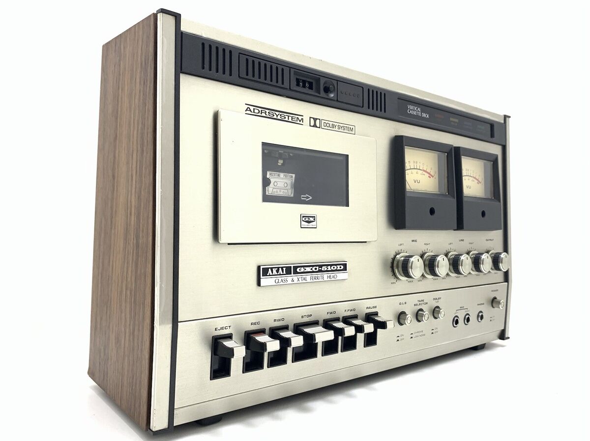 Akai Gxc 510D Tape Deck Cassette 2 Head Rare Vintage 1976 Akai Gxc 510D Tape Deck Cassette 2 Head Rare Vintage 1976