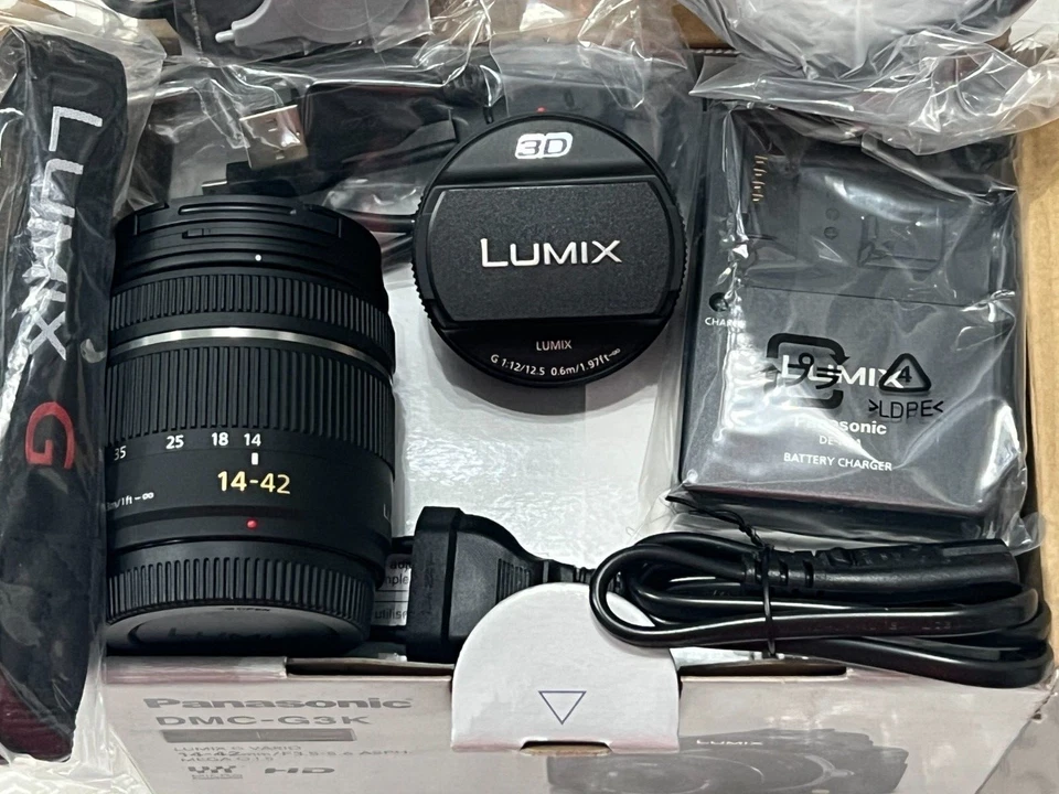 Panasonic LUMIX DMC-G3K 16.0MP Brown + H-FT012 12.5mm/F12 3D - Image 2 of 4