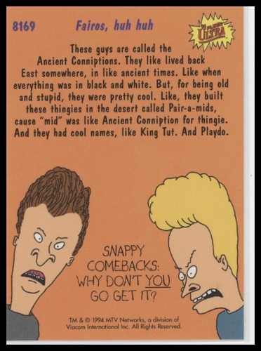 1994 Fleer Ultra Beavis and Butthead Cards - You Pick - Picture 85 of 101