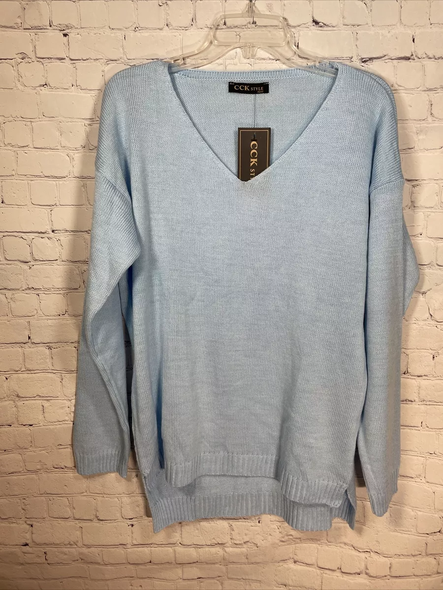 Blush v deals neck sweater