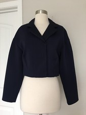 Chadwick Bell Navy Blue Short Jacket Size 8 Made In Usa Unique
