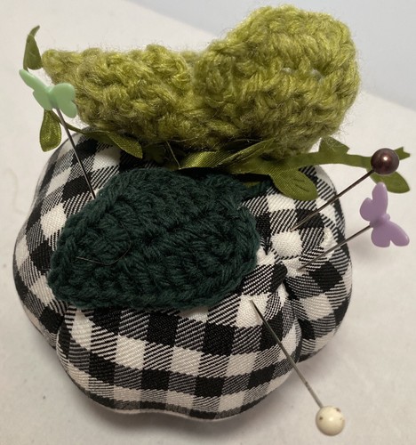 Wood Farm Box 2 Sewing Pin cushions Rhinestone Machine Charm Notions 190 - Picture 13 of 21