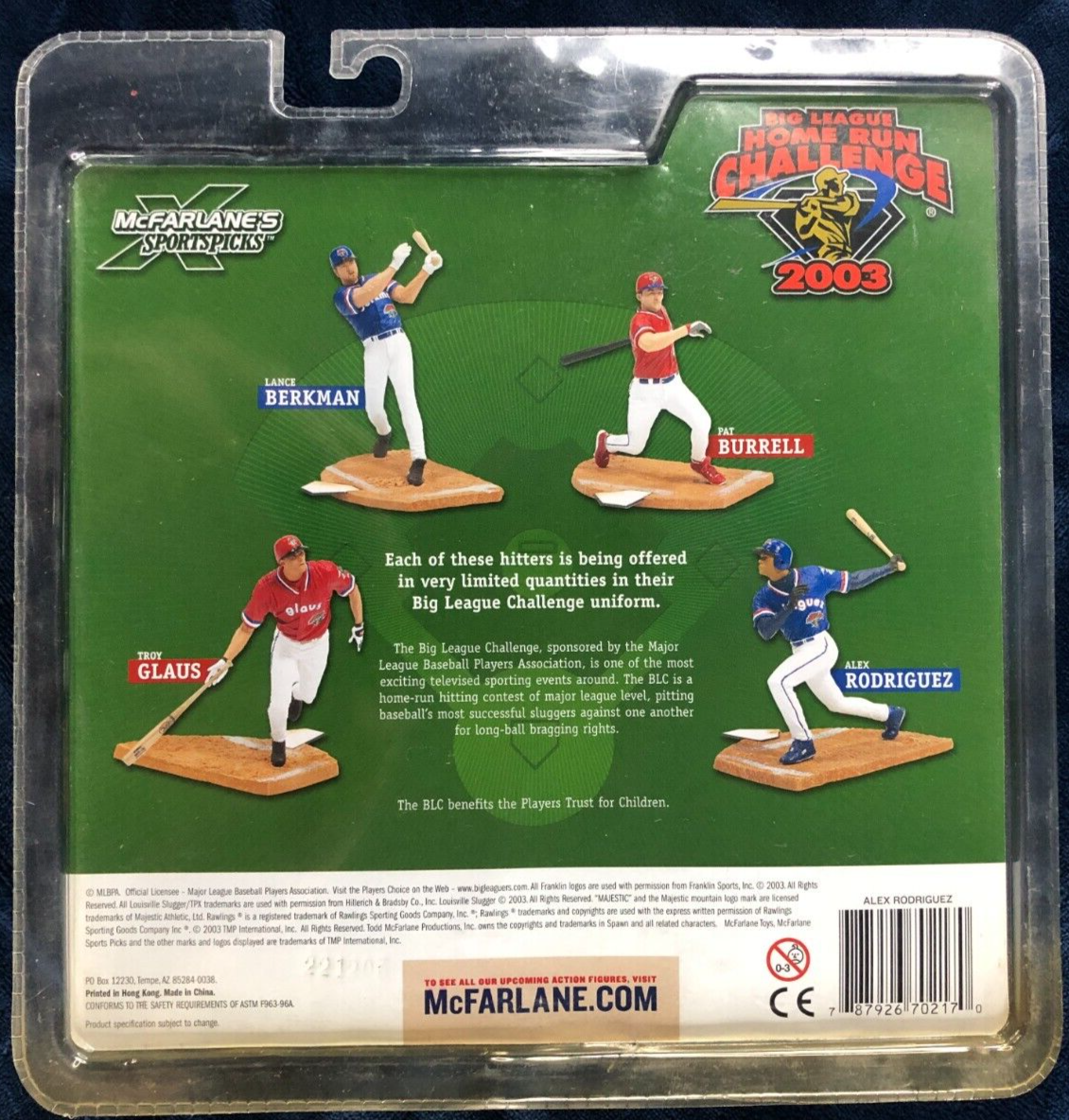 2003 McFarlane Alex Rodriguez Figure Big League Home Run Challenge