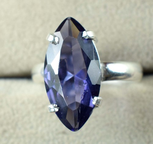 8.70 CT Naturale Violetto Ametista 19 X 9 MM Marquise Gemme Certificato Ring See - Foto 2 di 7