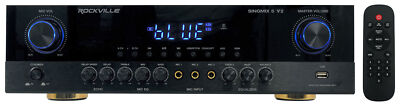 Rockville SINGMIX 5 V2 2000w Bluetooth Pro/Karaoke/Home Amplifier Mixer Receiver