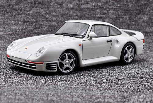 Welly 1:24 Porsche 959 Modello Diefuso Bianco Auto Sportiva Da Corsa Nuova in Scatola - Foto 1 di 6