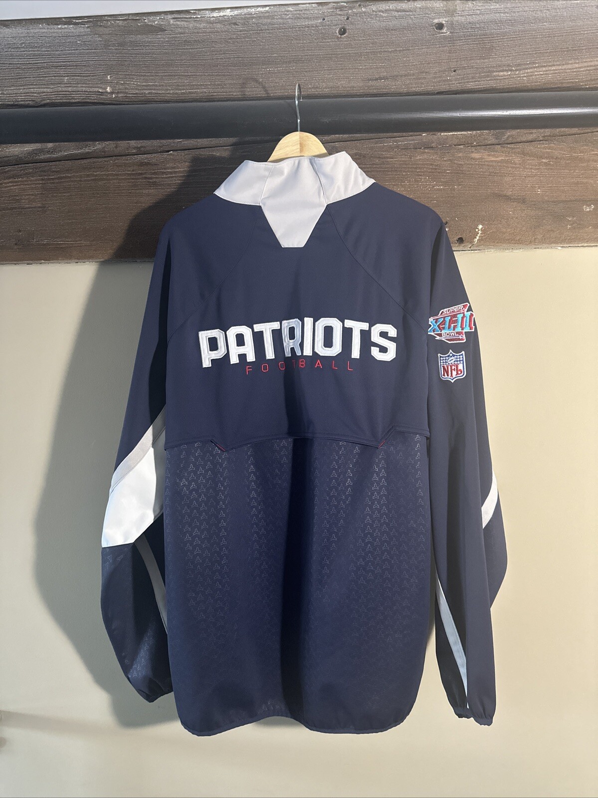 Reebok Authentic Sideline New England Patriots Jacket Quarter Zip Men’s Large
