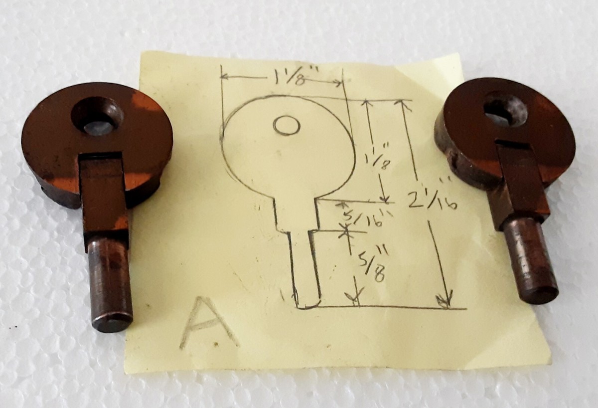 Original Singer Sewing Machine cabinet 2 HINGES 1 hole banjo