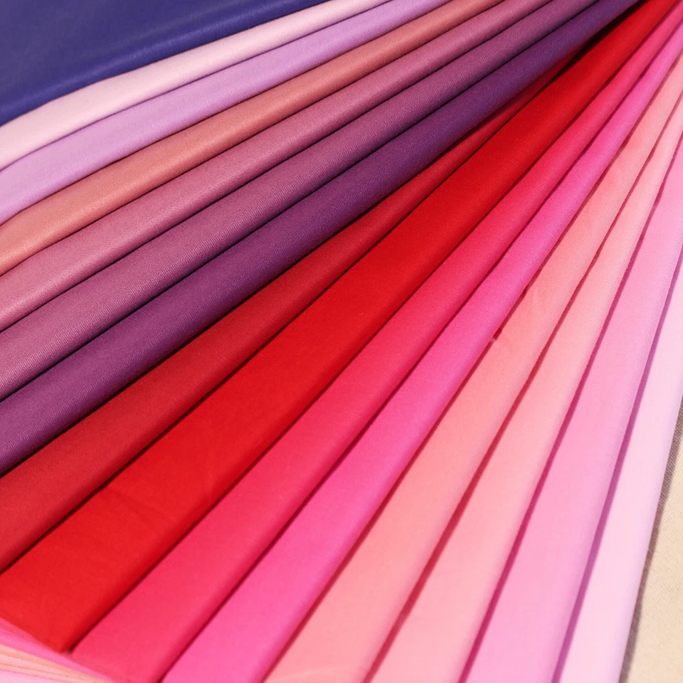 100 Solid Charm Squares Cotton Quilting Fabric Patchwork Bundle Sewing Craft DIY - Image 2 of 4