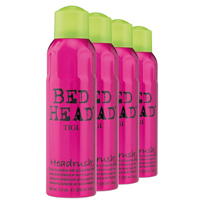 TIGI Bed Head HEADRUSH Glanzspray Shine Spray 4x 200 ml