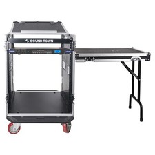 Sound Town PA DJ Combo w/ 14U Road Case and AC Power Conditioner STMR-14TPS10 