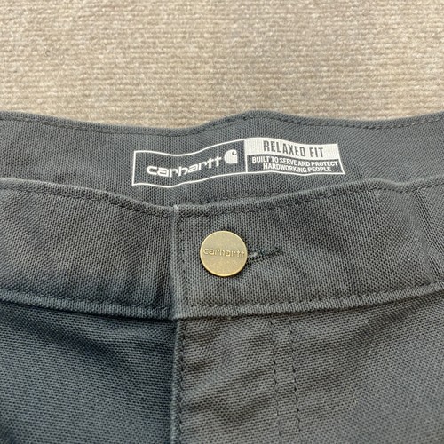 Pantalone Carhartt doppio ginocchio uomo 38x30 grigio invecchiato grunge streetwear largo - Foto 3 di 10