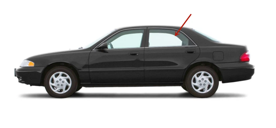 Fits 1998-2002 Mazda 626 Sedan Driver Side Left Rear Door Window Glass Foto 2 de 4