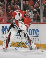 Chicago Blackhawks Anton Forsberg Signed Autographed 8x10 NHL Photo COA D