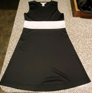 black and white striped vintage dress