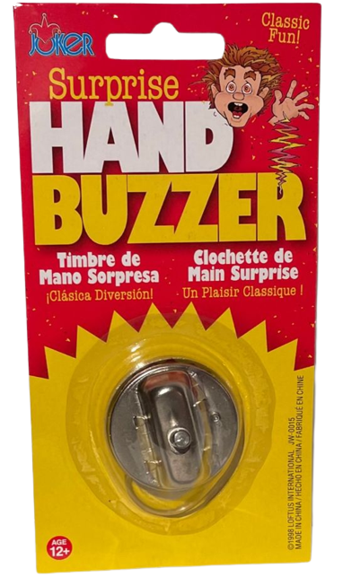 HAND JOY BUZZER Wind Up Joke Prank Gag Shock Trick Shake