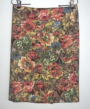 Talbots High Waisted Floral Print Straight Pencil Skirt Multicolor Lined Sz 6