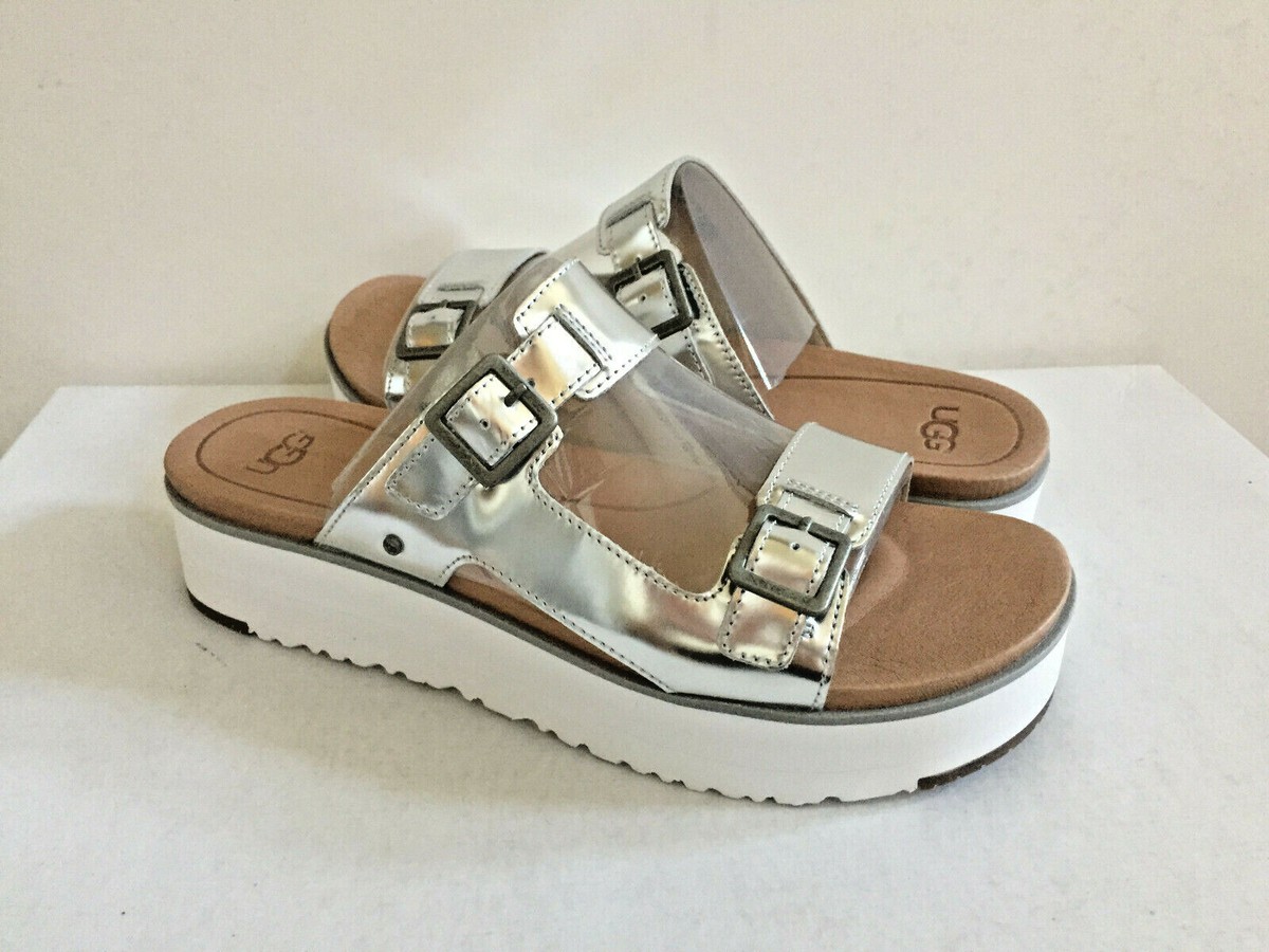 Leather Slipper Silver Ugg Slippers UGG Women's Scuffette II