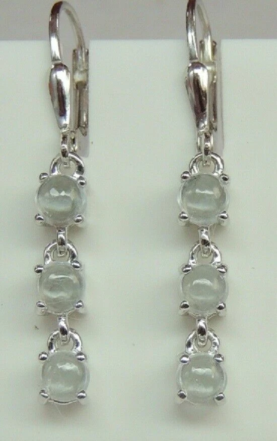 Edel 2,3 Carati Di Topazio Blu Brisur In Argento 925 Orecchini Topazio Sky Blue - Immagine 2 di 4