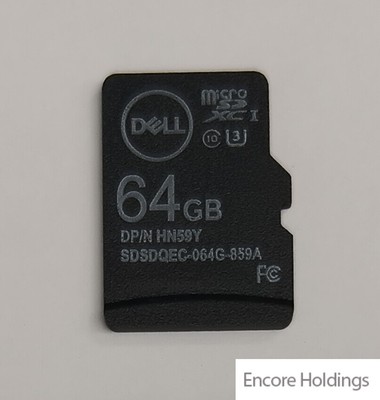 Dell 64 GB Micro SD Card for USB 3.0 Intel C621, C246 I/O Controllers - HN59Y
