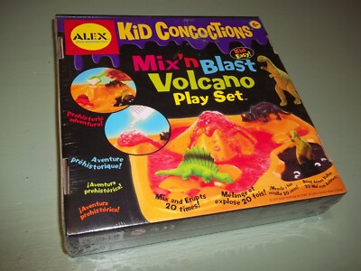 New ALEX Toys Kid Concoctions Mix'n Blast VOLCANO & Dinosaur Play Set 6+ NOS